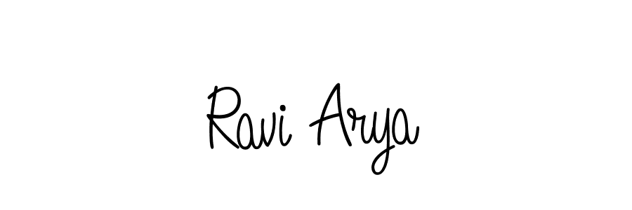 Design your own signature with our free online signature maker. With this signature software, you can create a handwritten (Angelique-Rose-font-FFP) signature for name Ravi Arya. Ravi Arya signature style 5 images and pictures png