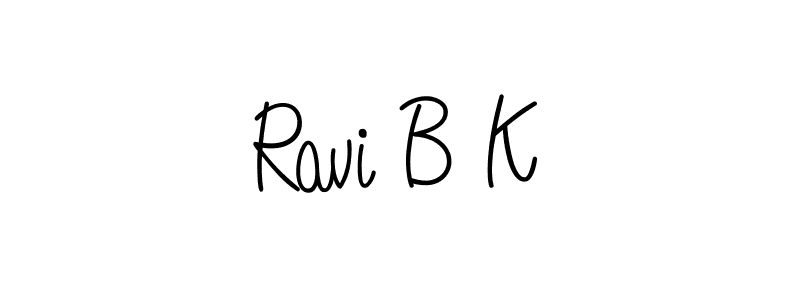 if you are searching for the best signature style for your name Ravi B K. so please give up your signature search. here we have designed multiple signature styles  using Angelique-Rose-font-FFP. Ravi B K signature style 5 images and pictures png