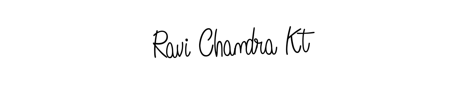 Ravi Chandra Kt stylish signature style. Best Handwritten Sign (Angelique-Rose-font-FFP) for my name. Handwritten Signature Collection Ideas for my name Ravi Chandra Kt. Ravi Chandra Kt signature style 5 images and pictures png