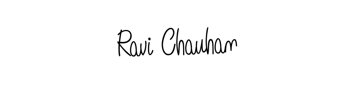 Use a signature maker to create a handwritten signature online. With this signature software, you can design (Angelique-Rose-font-FFP) your own signature for name Ravi Chauhan. Ravi Chauhan signature style 5 images and pictures png