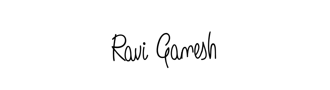 The best way (Angelique-Rose-font-FFP) to make a short signature is to pick only two or three words in your name. The name Ravi Ganesh include a total of six letters. For converting this name. Ravi Ganesh signature style 5 images and pictures png