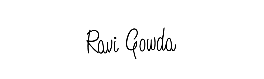 Design your own signature with our free online signature maker. With this signature software, you can create a handwritten (Angelique-Rose-font-FFP) signature for name Ravi Gowda. Ravi Gowda signature style 5 images and pictures png