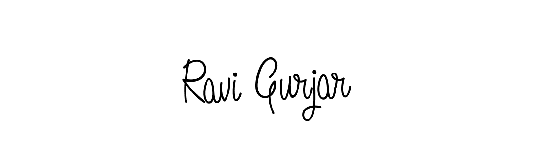 You should practise on your own different ways (Angelique-Rose-font-FFP) to write your name (Ravi Gurjar) in signature. don't let someone else do it for you. Ravi Gurjar signature style 5 images and pictures png