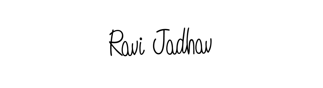 Design your own signature with our free online signature maker. With this signature software, you can create a handwritten (Angelique-Rose-font-FFP) signature for name Ravi Jadhav. Ravi Jadhav signature style 5 images and pictures png