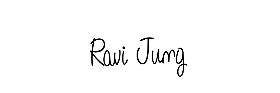 Make a beautiful signature design for name Ravi Jung. With this signature (Angelique-Rose-font-FFP) style, you can create a handwritten signature for free. Ravi Jung signature style 5 images and pictures png