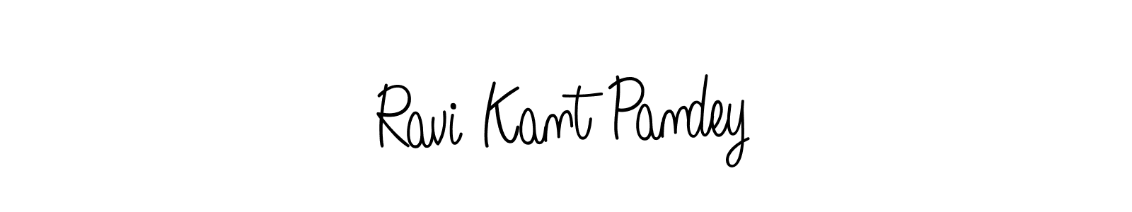 The best way (Angelique-Rose-font-FFP) to make a short signature is to pick only two or three words in your name. The name Ravi Kant Pandey include a total of six letters. For converting this name. Ravi Kant Pandey signature style 5 images and pictures png