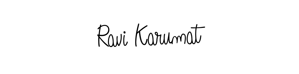 Design your own signature with our free online signature maker. With this signature software, you can create a handwritten (Angelique-Rose-font-FFP) signature for name Ravi Karumat. Ravi Karumat signature style 5 images and pictures png