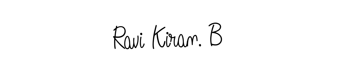Make a beautiful signature design for name Ravi Kiran. B. With this signature (Angelique-Rose-font-FFP) style, you can create a handwritten signature for free. Ravi Kiran. B signature style 5 images and pictures png