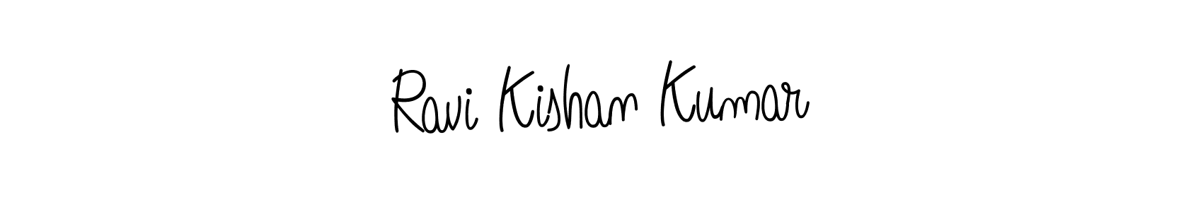 Design your own signature with our free online signature maker. With this signature software, you can create a handwritten (Angelique-Rose-font-FFP) signature for name Ravi Kishan Kumar. Ravi Kishan Kumar signature style 5 images and pictures png