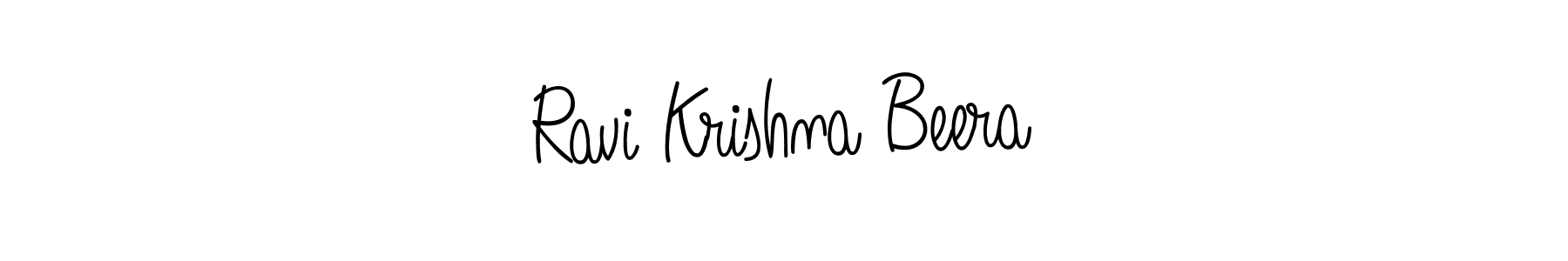 Use a signature maker to create a handwritten signature online. With this signature software, you can design (Angelique-Rose-font-FFP) your own signature for name Ravi Krishna Beera. Ravi Krishna Beera signature style 5 images and pictures png