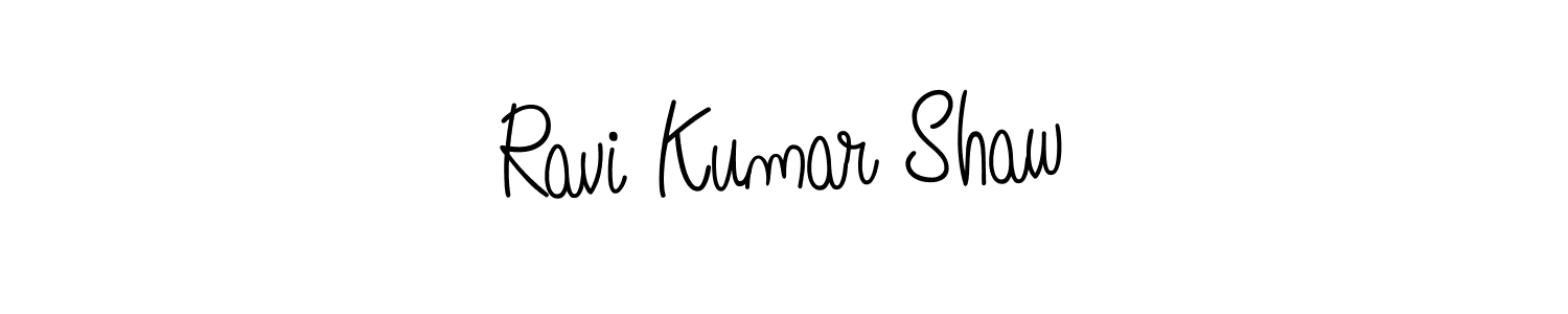 How to make Ravi Kumar Shaw name signature. Use Angelique-Rose-font-FFP style for creating short signs online. This is the latest handwritten sign. Ravi Kumar Shaw signature style 5 images and pictures png