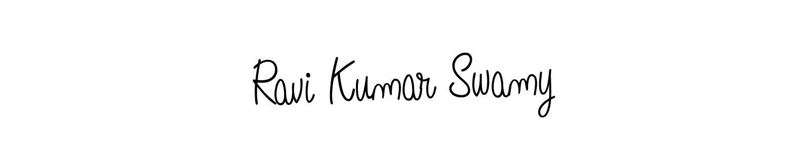 How to make Ravi Kumar Swamy name signature. Use Angelique-Rose-font-FFP style for creating short signs online. This is the latest handwritten sign. Ravi Kumar Swamy signature style 5 images and pictures png