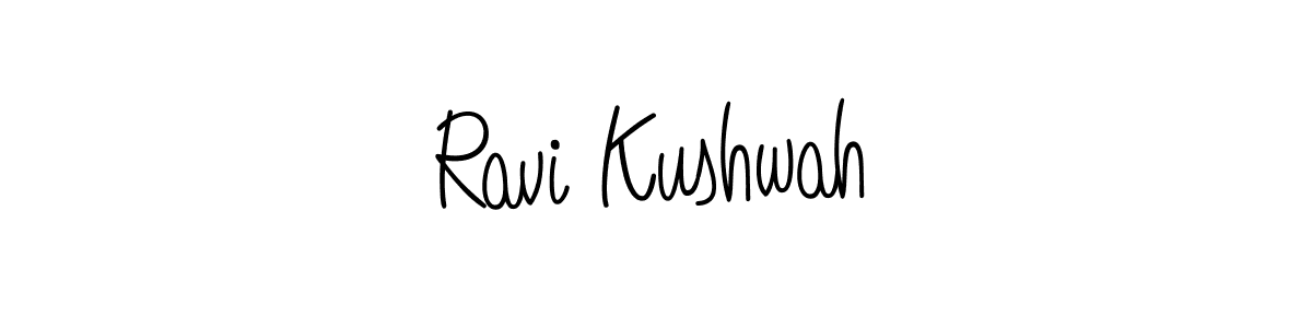 The best way (Angelique-Rose-font-FFP) to make a short signature is to pick only two or three words in your name. The name Ravi Kushwah include a total of six letters. For converting this name. Ravi Kushwah signature style 5 images and pictures png