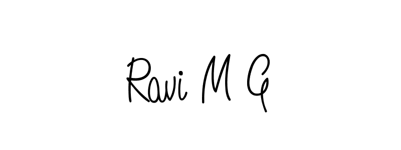It looks lik you need a new signature style for name Ravi M G. Design unique handwritten (Angelique-Rose-font-FFP) signature with our free signature maker in just a few clicks. Ravi M G signature style 5 images and pictures png
