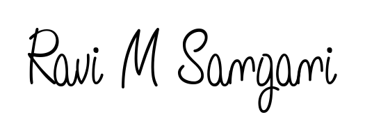 A sleek calligraphic signature for name Ravi M Sangani utilizing Angelique-Rose-font-FFP styling. Great for adding personal signatures to photos and art. Ravi M Sangani signature style 5 images and pictures png