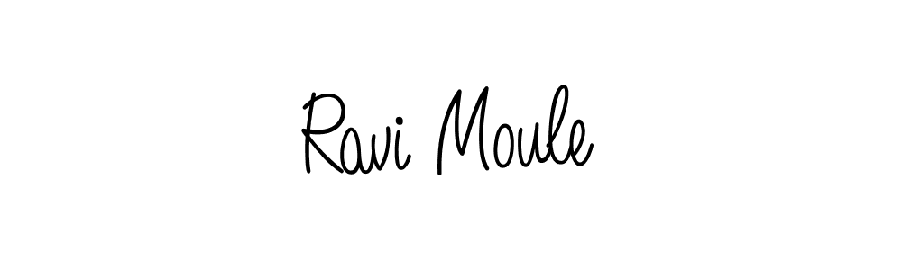 Use a signature maker to create a handwritten signature online. With this signature software, you can design (Angelique-Rose-font-FFP) your own signature for name Ravi Moule. Ravi Moule signature style 5 images and pictures png