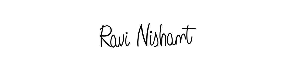 Best and Professional Signature Style for Ravi Nishant. Angelique-Rose-font-FFP Best Signature Style Collection. Ravi Nishant signature style 5 images and pictures png