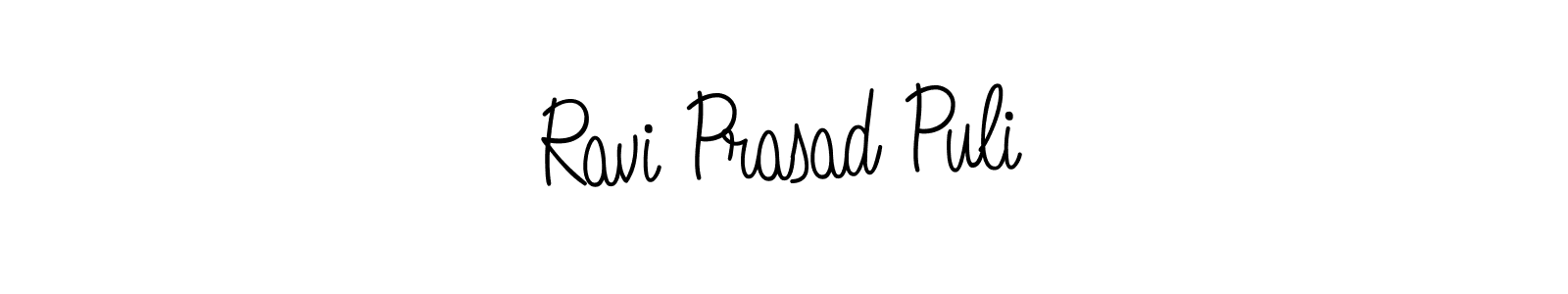Create a beautiful signature design for name Ravi Prasad Puli. With this signature (Angelique-Rose-font-FFP) fonts, you can make a handwritten signature for free. Ravi Prasad Puli signature style 5 images and pictures png