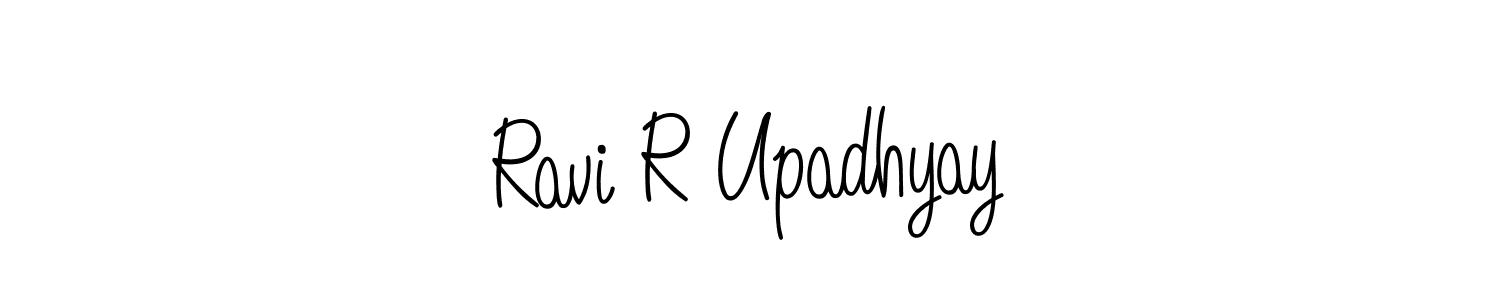 This is the best signature style for the Ravi R Upadhyay name. Also you like these signature font (Angelique-Rose-font-FFP). Mix name signature. Ravi R Upadhyay signature style 5 images and pictures png