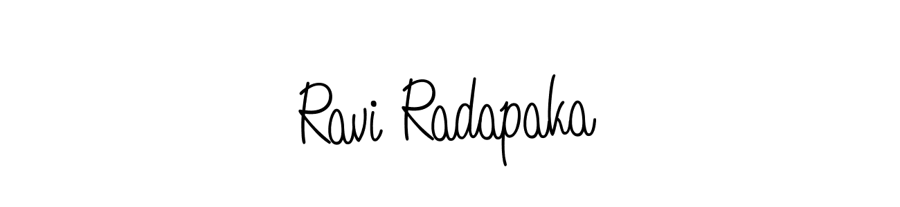 Ravi Radapaka stylish signature style. Best Handwritten Sign (Angelique-Rose-font-FFP) for my name. Handwritten Signature Collection Ideas for my name Ravi Radapaka. Ravi Radapaka signature style 5 images and pictures png