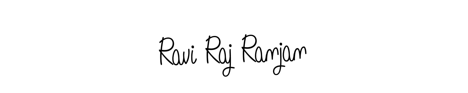 The best way (Angelique-Rose-font-FFP) to make a short signature is to pick only two or three words in your name. The name Ravi Raj Ranjan include a total of six letters. For converting this name. Ravi Raj Ranjan signature style 5 images and pictures png