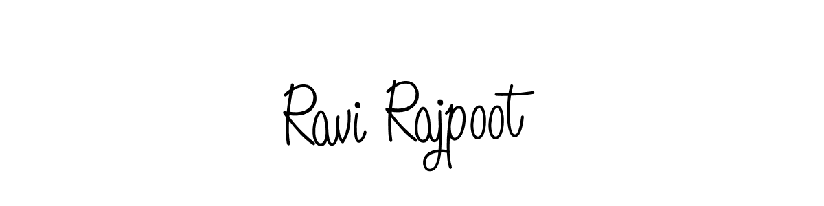How to make Ravi Rajpoot name signature. Use Angelique-Rose-font-FFP style for creating short signs online. This is the latest handwritten sign. Ravi Rajpoot signature style 5 images and pictures png