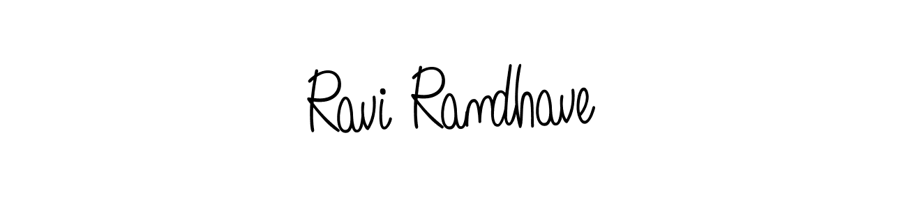 You should practise on your own different ways (Angelique-Rose-font-FFP) to write your name (Ravi Randhave) in signature. don't let someone else do it for you. Ravi Randhave signature style 5 images and pictures png