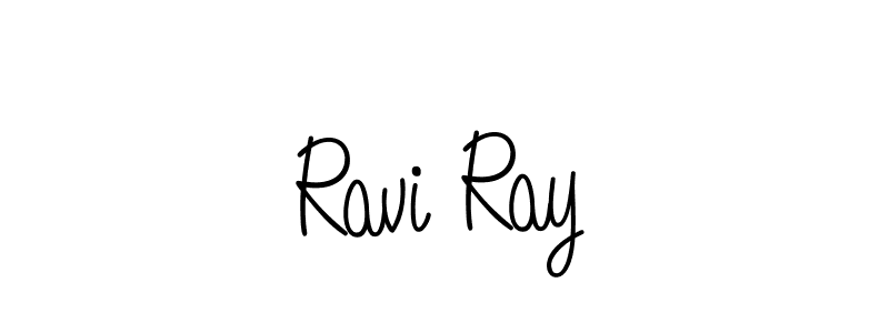 How to make Ravi Ray name signature. Use Angelique-Rose-font-FFP style for creating short signs online. This is the latest handwritten sign. Ravi Ray signature style 5 images and pictures png