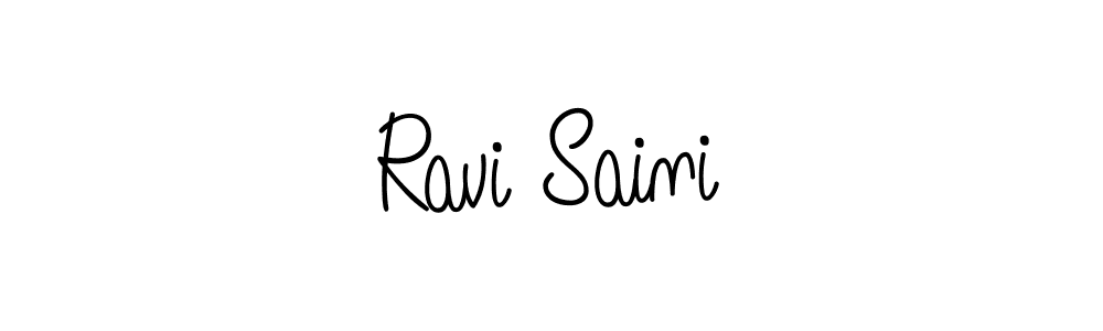 Use a signature maker to create a handwritten signature online. With this signature software, you can design (Angelique-Rose-font-FFP) your own signature for name Ravi Saini. Ravi Saini signature style 5 images and pictures png