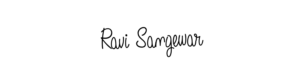 Use a signature maker to create a handwritten signature online. With this signature software, you can design (Angelique-Rose-font-FFP) your own signature for name Ravi Sangewar. Ravi Sangewar signature style 5 images and pictures png