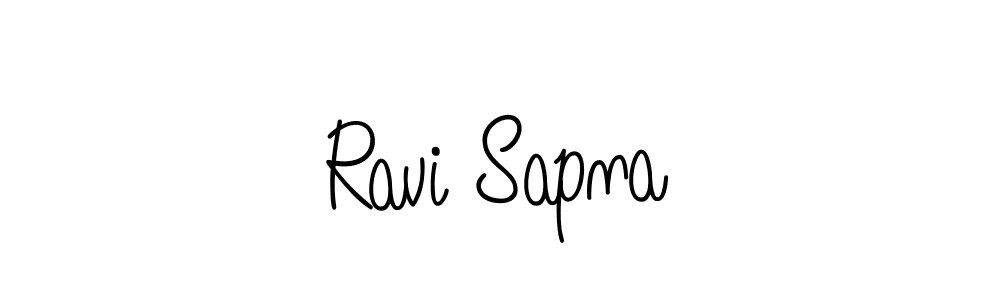 Ravi Sapna stylish signature style. Best Handwritten Sign (Angelique-Rose-font-FFP) for my name. Handwritten Signature Collection Ideas for my name Ravi Sapna. Ravi Sapna signature style 5 images and pictures png