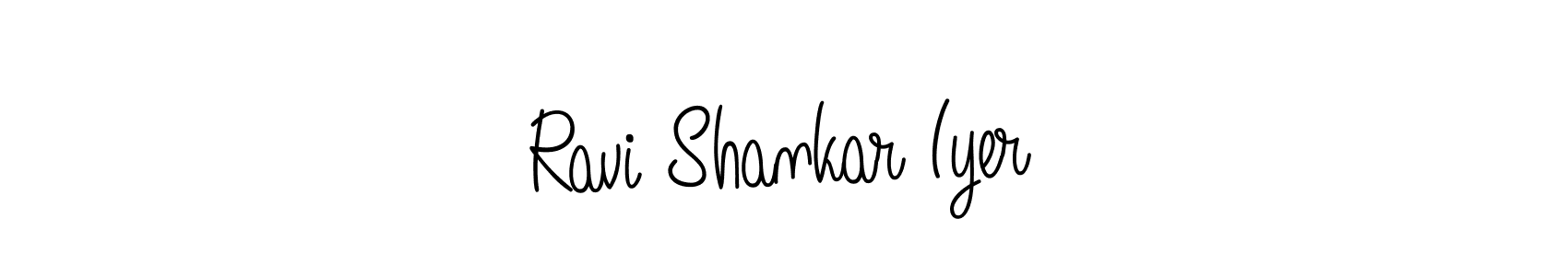 You should practise on your own different ways (Angelique-Rose-font-FFP) to write your name (Ravi Shankar Iyer) in signature. don't let someone else do it for you. Ravi Shankar Iyer signature style 5 images and pictures png