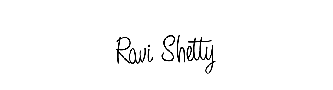 Ravi Shetty stylish signature style. Best Handwritten Sign (Angelique-Rose-font-FFP) for my name. Handwritten Signature Collection Ideas for my name Ravi Shetty. Ravi Shetty signature style 5 images and pictures png