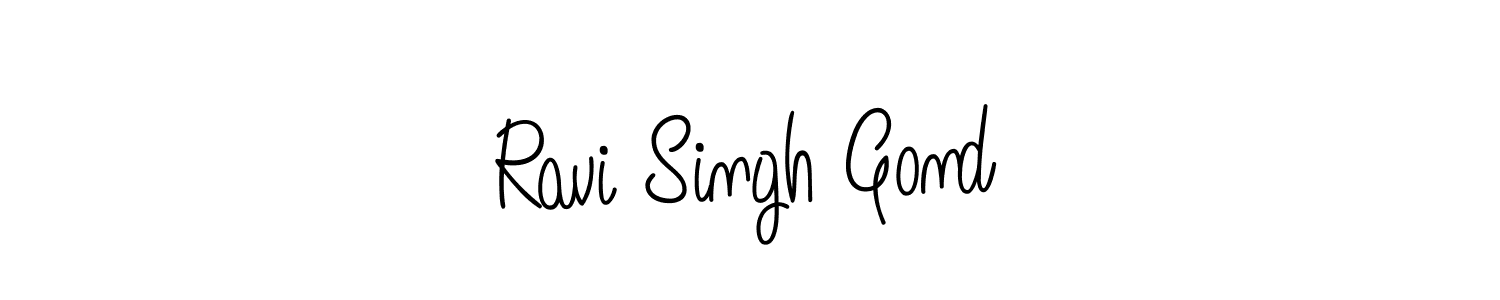 The best way (Angelique-Rose-font-FFP) to make a short signature is to pick only two or three words in your name. The name Ravi Singh Gond include a total of six letters. For converting this name. Ravi Singh Gond signature style 5 images and pictures png