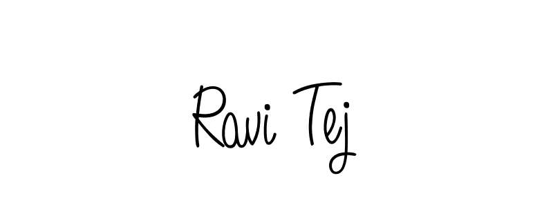 Design your own signature with our free online signature maker. With this signature software, you can create a handwritten (Angelique-Rose-font-FFP) signature for name Ravi Tej. Ravi Tej signature style 5 images and pictures png