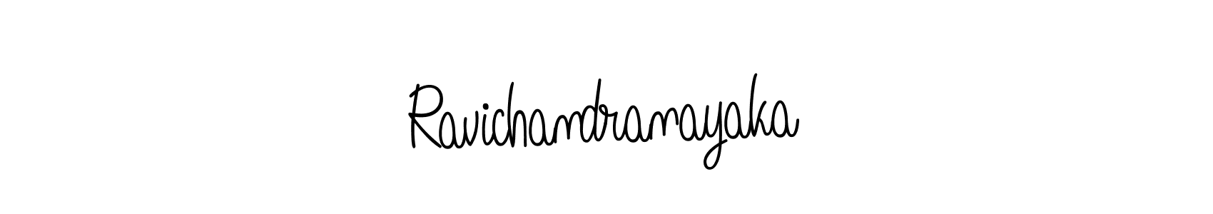 Use a signature maker to create a handwritten signature online. With this signature software, you can design (Angelique-Rose-font-FFP) your own signature for name Ravichandranayaka. Ravichandranayaka signature style 5 images and pictures png