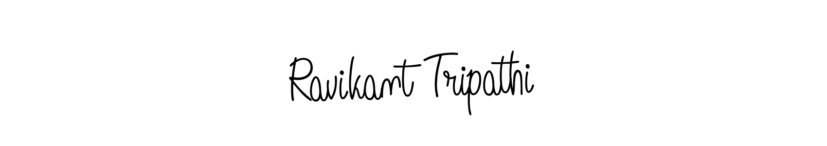 Use a signature maker to create a handwritten signature online. With this signature software, you can design (Angelique-Rose-font-FFP) your own signature for name Ravikant Tripathi. Ravikant Tripathi signature style 5 images and pictures png