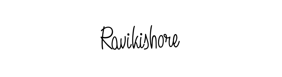 How to make Ravikishore name signature. Use Angelique-Rose-font-FFP style for creating short signs online. This is the latest handwritten sign. Ravikishore signature style 5 images and pictures png
