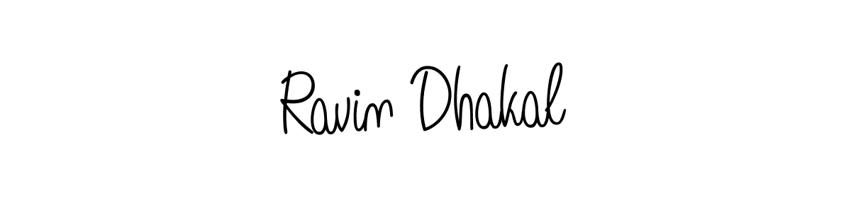You should practise on your own different ways (Angelique-Rose-font-FFP) to write your name (Ravin Dhakal) in signature. don't let someone else do it for you. Ravin Dhakal signature style 5 images and pictures png