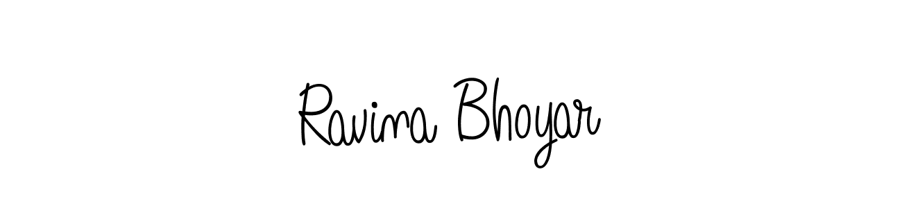 Make a short Ravina Bhoyar signature style. Manage your documents anywhere anytime using Angelique-Rose-font-FFP. Create and add eSignatures, submit forms, share and send files easily. Ravina Bhoyar signature style 5 images and pictures png