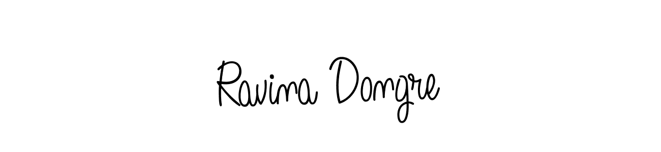Ravina Dongre stylish signature style. Best Handwritten Sign (Angelique-Rose-font-FFP) for my name. Handwritten Signature Collection Ideas for my name Ravina Dongre. Ravina Dongre signature style 5 images and pictures png