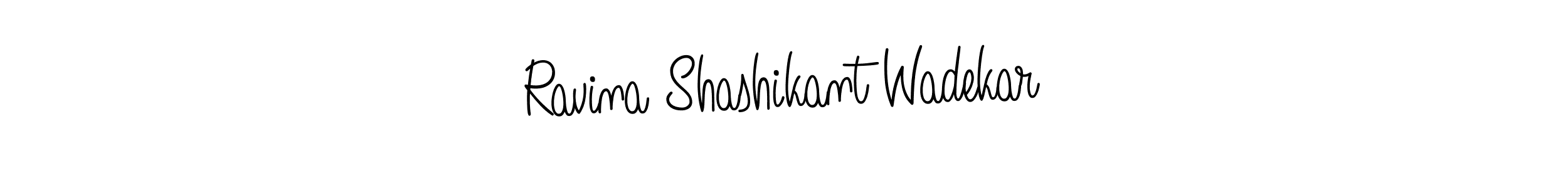 You should practise on your own different ways (Angelique-Rose-font-FFP) to write your name (Ravina Shashikant Wadekar) in signature. don't let someone else do it for you. Ravina Shashikant Wadekar signature style 5 images and pictures png