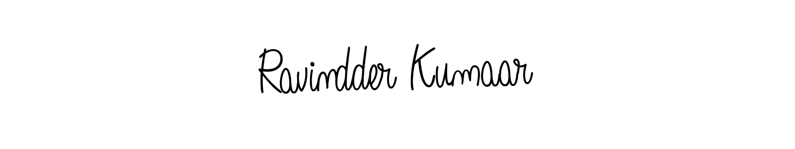 Also we have Ravindder Kumaar name is the best signature style. Create professional handwritten signature collection using Angelique-Rose-font-FFP autograph style. Ravindder Kumaar signature style 5 images and pictures png