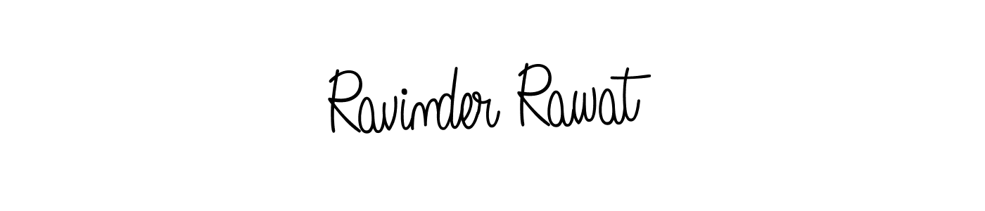 Use a signature maker to create a handwritten signature online. With this signature software, you can design (Angelique-Rose-font-FFP) your own signature for name Ravinder Rawat. Ravinder Rawat signature style 5 images and pictures png