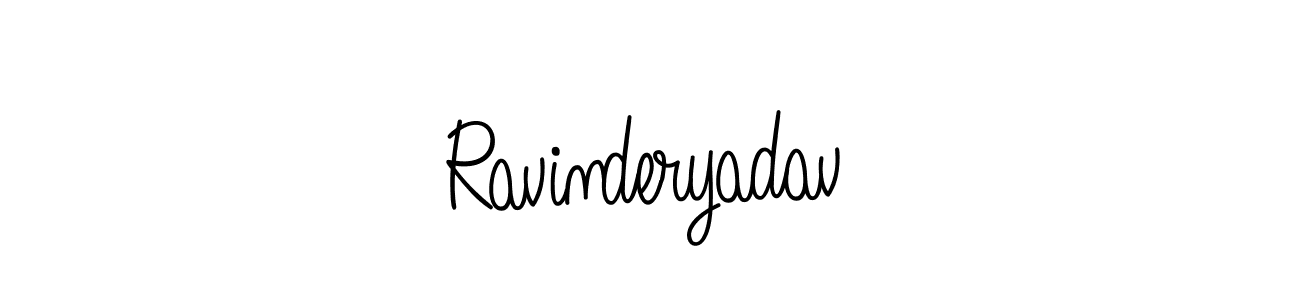 You should practise on your own different ways (Angelique-Rose-font-FFP) to write your name (Ravinderyadav) in signature. don't let someone else do it for you. Ravinderyadav signature style 5 images and pictures png