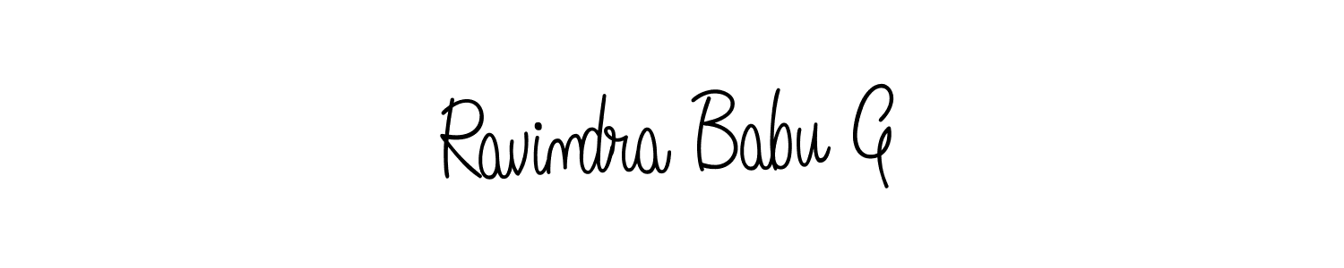 Make a beautiful signature design for name Ravindra Babu G. With this signature (Angelique-Rose-font-FFP) style, you can create a handwritten signature for free. Ravindra Babu G signature style 5 images and pictures png