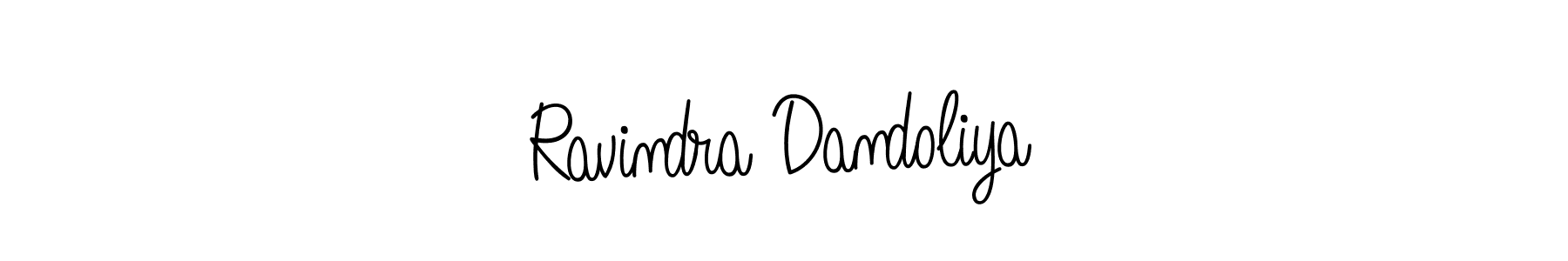 Design your own signature with our free online signature maker. With this signature software, you can create a handwritten (Angelique-Rose-font-FFP) signature for name Ravindra Dandoliya. Ravindra Dandoliya signature style 5 images and pictures png