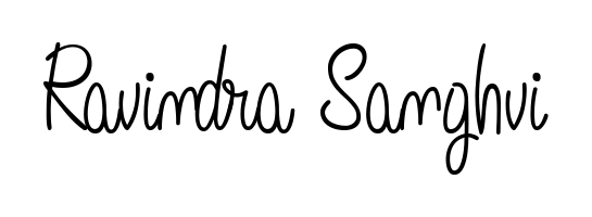 A timeless handwritten aesthetic for Ravindra Sanghvi. The Angelique-Rose-font-FFP font gives your signature a handcrafted feel with natural curves. Ravindra Sanghvi signature style 5 images and pictures png