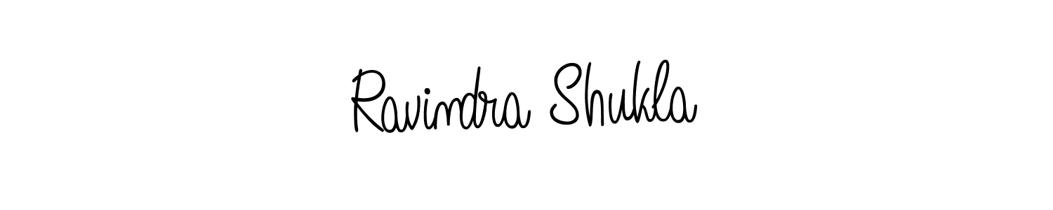 Make a beautiful signature design for name Ravindra Shukla. With this signature (Angelique-Rose-font-FFP) style, you can create a handwritten signature for free. Ravindra Shukla signature style 5 images and pictures png