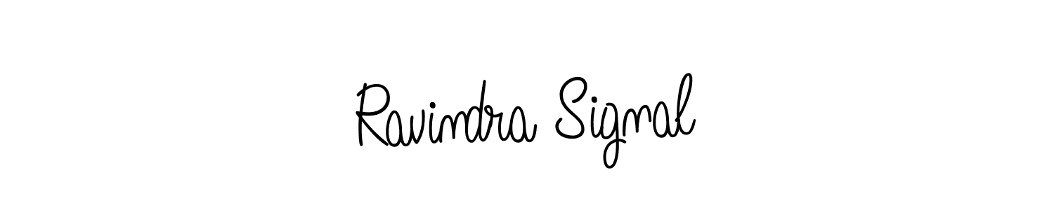 Make a beautiful signature design for name Ravindra Signal. With this signature (Angelique-Rose-font-FFP) style, you can create a handwritten signature for free. Ravindra Signal signature style 5 images and pictures png